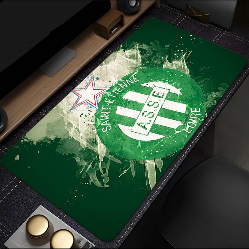 Saint-etienne Football Club Mauspads, Gummiunterseite, Mauspads für Gamer und Bürogebrauch, Gaming-Schreibtisch , Leicht zu reinigende Matte Weihnachts-Fan-Geschenke