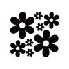 Pegatina de Vinilo para Coche de Flores, Hermosa Calcomanía Floral, Decoración Exterior Universal para Motocicleta Ventana de Automóvil