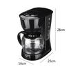 800W 1.25L Portable Electric Drip Coffee Maker Household Tea Espresso Latte Coffee Pot Office Cafe Coffee Making Machine