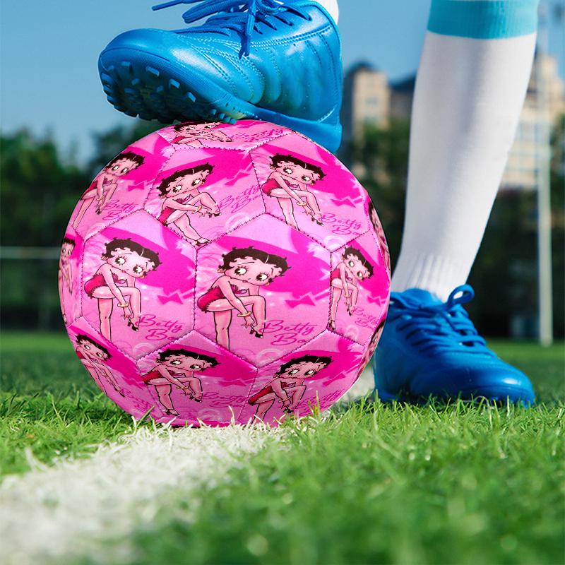 Sexy Doll Print Size 5 Soccer Ball, PU Wear Resistant Football for Match Training and Daily Practice, Birthday Gift for Soccer Fans