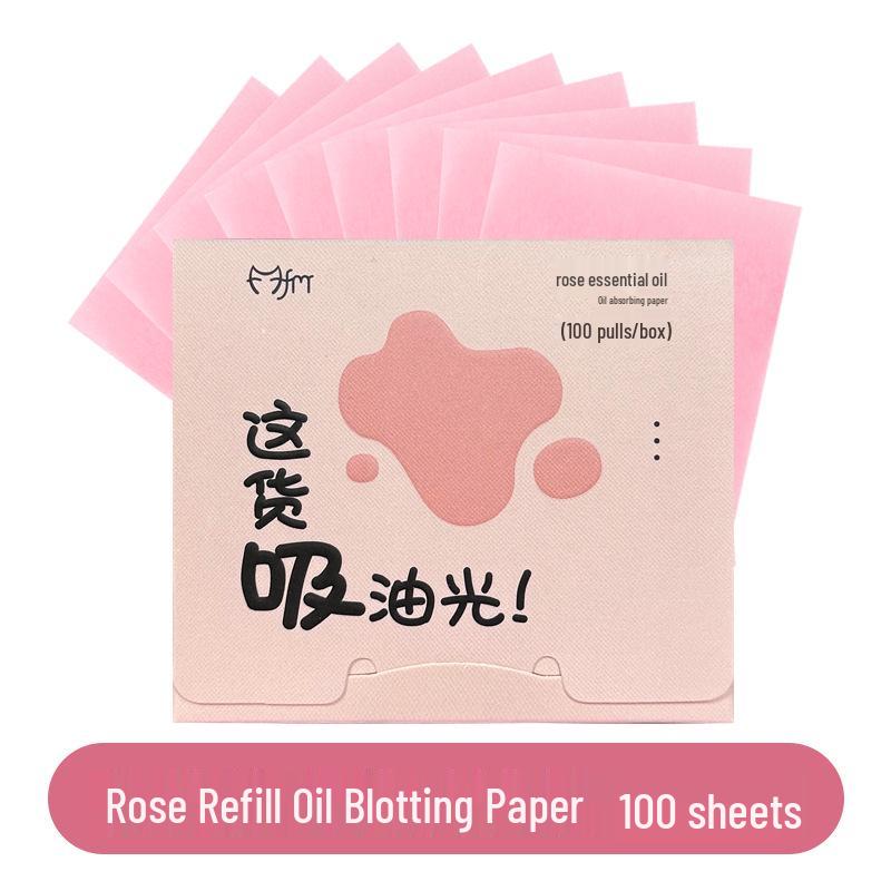 Portable Women's Oil-Control Loose Powder with Mirror & Oil-Absorbing Sheets