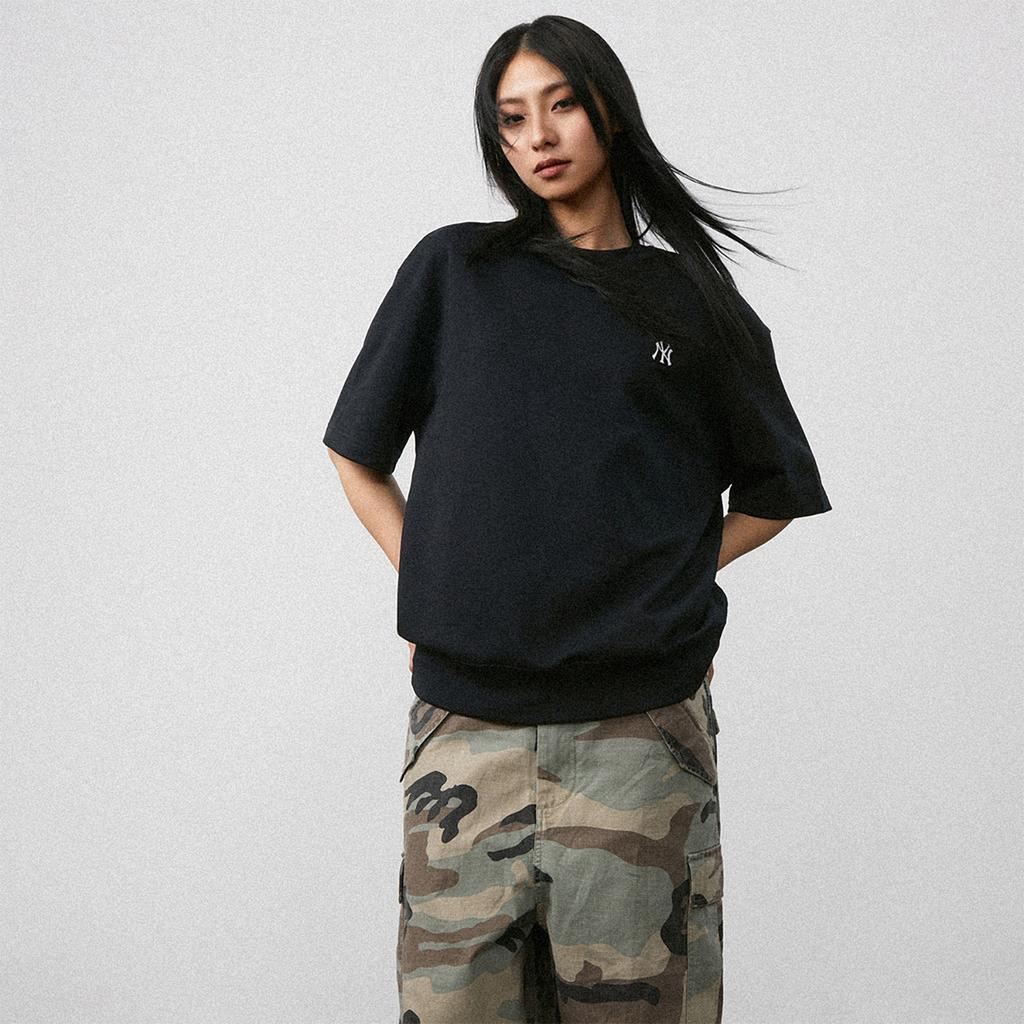 New MLB Set-in Sleeve T-Shirt Unisex Black 3ARSB1243-50BKS