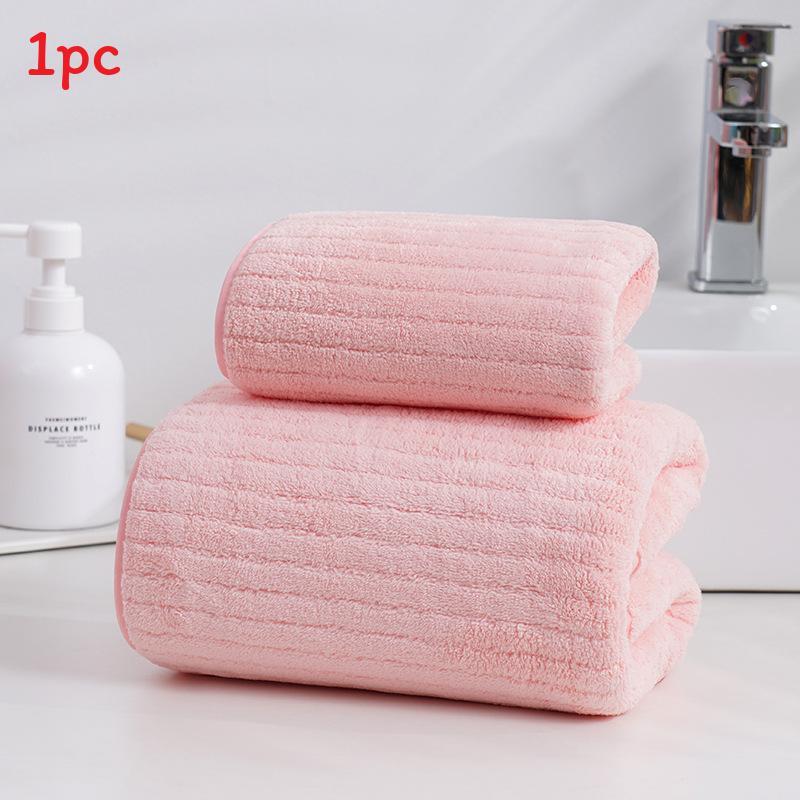 Adult Coral Fleece Face Towel With Edging For Shower And Face Care
