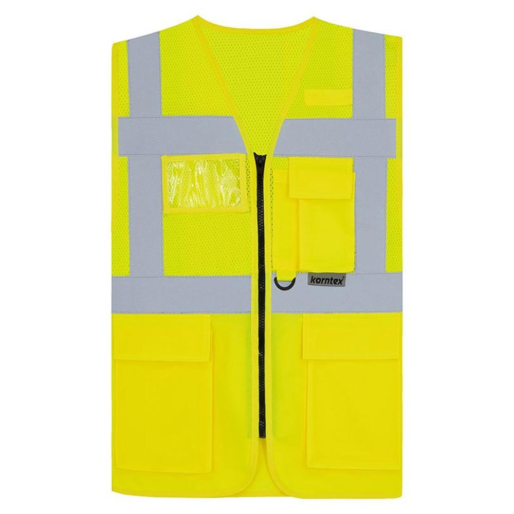 Korntex Unisex Adult Athens Mesh Multi-Functional Hi-Vis Vest