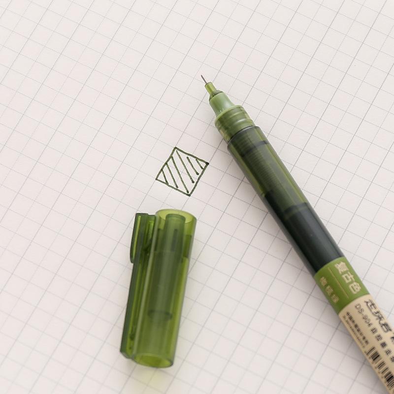 Point Stone Straight Liquid Roller Pen Color Neutral Pen Automatic Ink Student Hand Pen Writing Needle Tube Signature Pen
