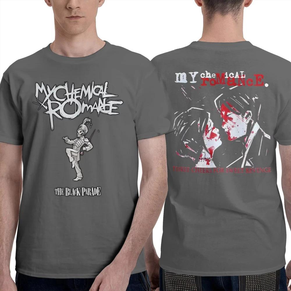 Men Women T Shirt Funny Face My Chemical Romance Fashion T Shirts Short Sleeve Tops Summer Cotton O-Neck Top Tees