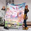 Cartoon Pokemon Cards Sylveon Printed Blanket Flannel Fluffy Soft Blanket for Adult Kids Plush Sofa Home Car Camping for Gifts