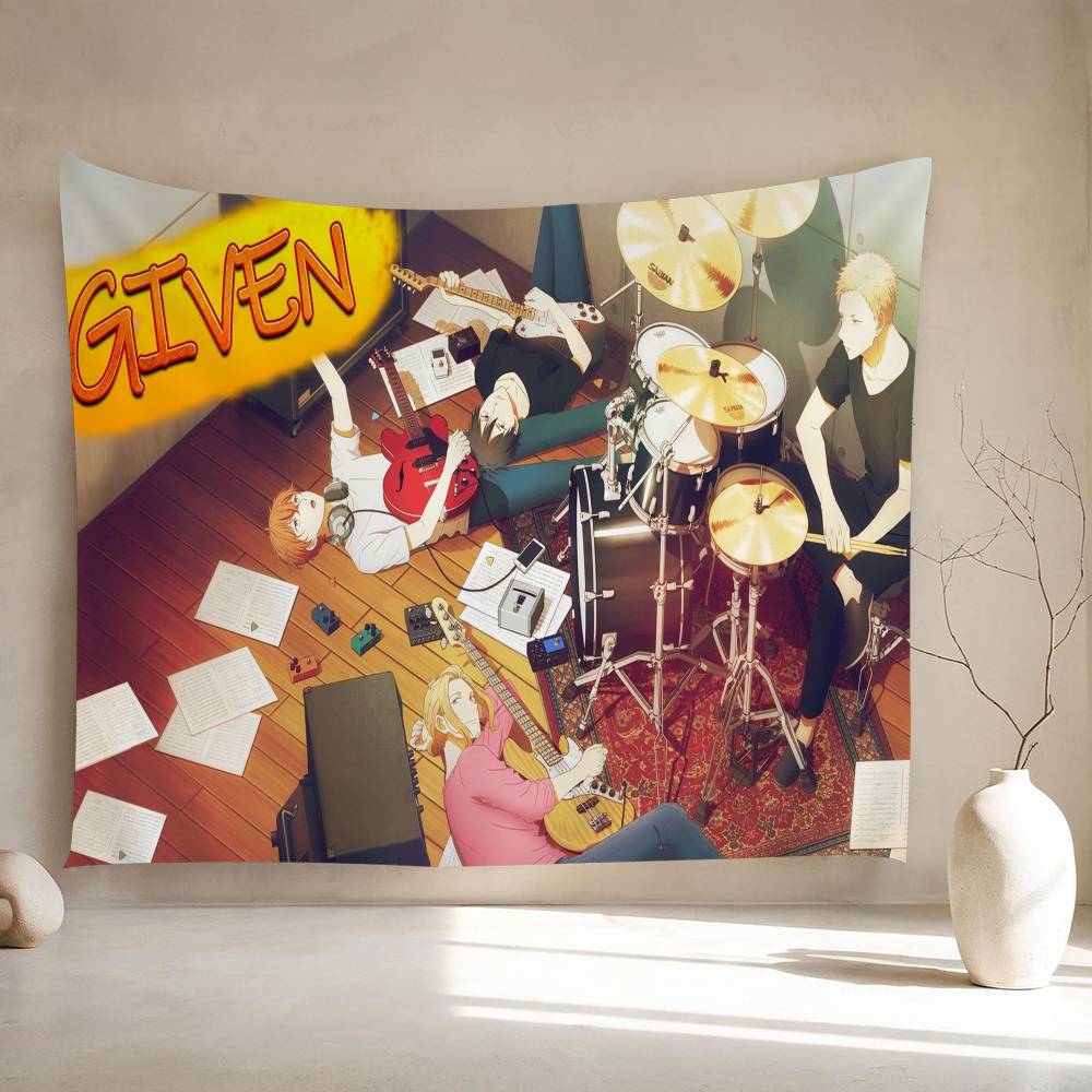 Given Manga Vai Receber Anime Anime Tapestry Hanging Tarot Hippie Wall Rugs Dorm Home Decor