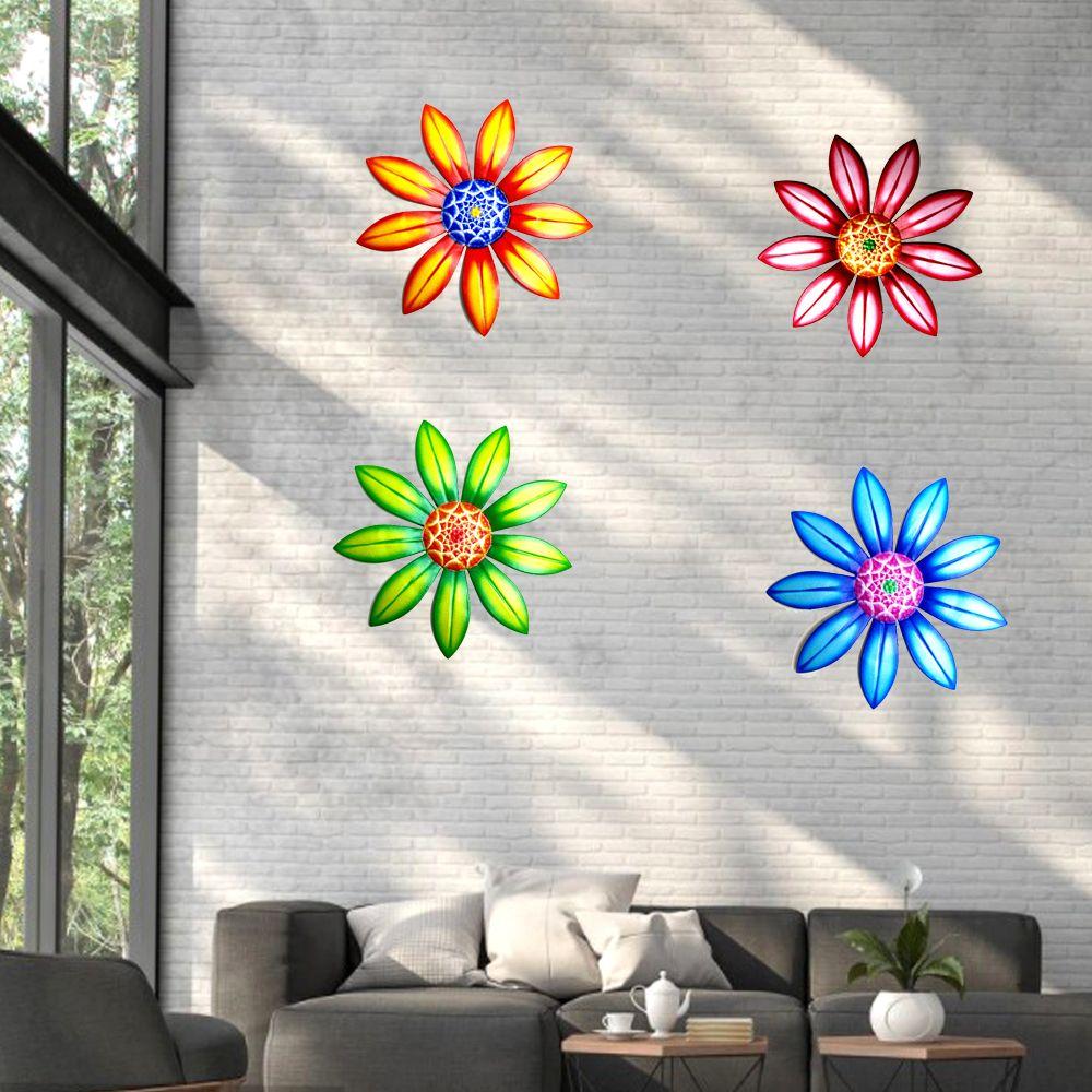 

3D двор, домашний сад, украшение, подвесная скульптура, настенное искусство, металлический цветок