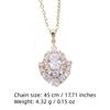1 Piece Water Drop Shape Zirconia Pendant Necklaces for Women New Fashion Wedding Party Necklace Jewelry Accessories
