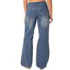 Women's High Waist Washed Women's Jeans Fashionable Versatile Straight Leg Pants