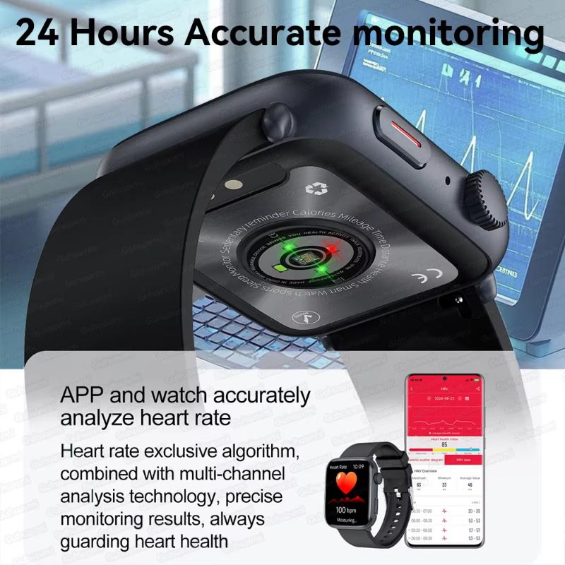 2025 Nové chytré hodinky pro zdraví krevního tlaku s NFC Muži 24hodinový srdeční tep Bluetooth hovory AI Diagnostika Chytré hodinky pro IOS Android