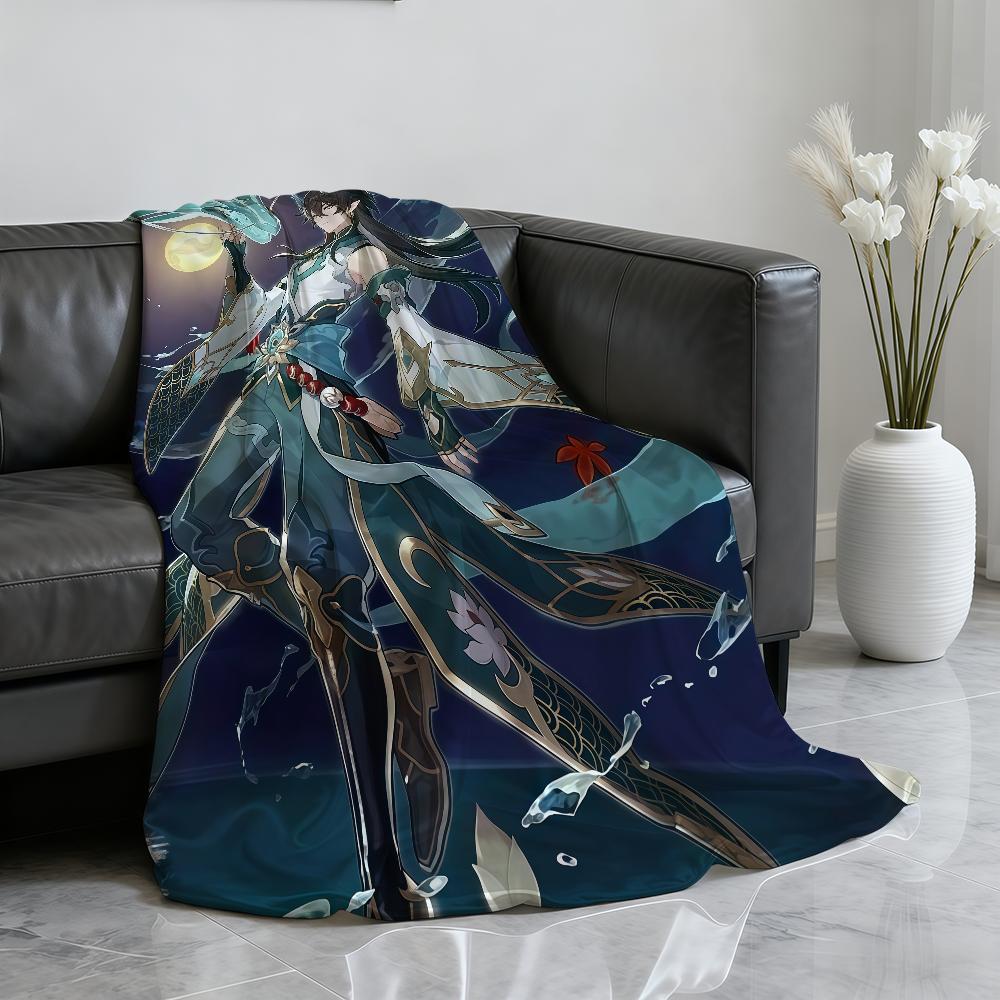 Hot Game Honkai Star Rail D Dan Heng Blanket For Soft Throw Blanket for Picnic Bed Sofa Home Bedroom Cozy Warm Comfortable