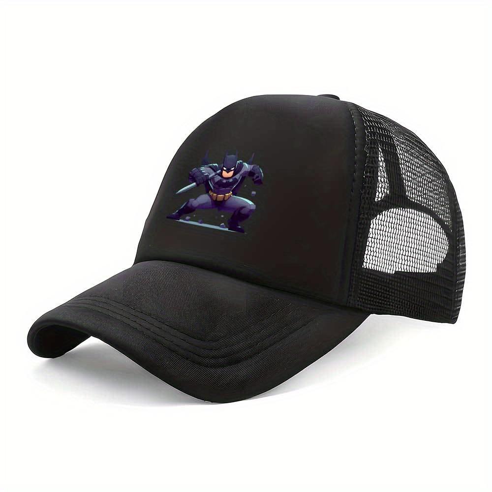 pc BatUnisex Adjustable Snapback Baseball Cap with Cartoon print  Lightweight Breathable Mesh Back  Polyester for Outdoor Sp
