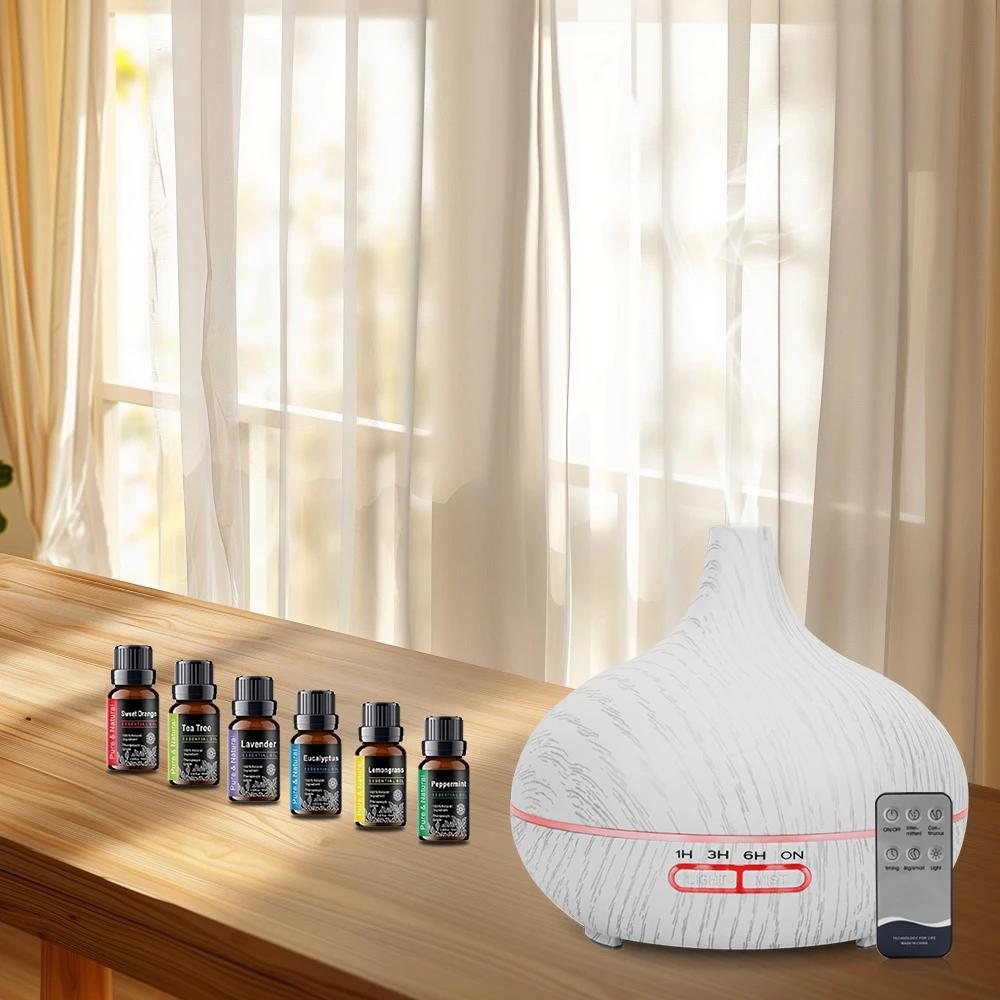 

Диффузор для дома для домашней ароматерапии в подарок! 550 мл Для дома Масляный аромадиффузор с пультом 6 эфирных масел Ультразвуковой Ху