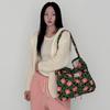 All-Season Oxford Graphic Shoulder Bag _ [Coral Camellia]