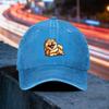 Cute Chow Chow Dog Graphic Washed Baseball Cap Adjustable Casual Cotton Hat