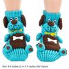 3D Knit Animal Socks Hand Crocheted Double Layer Novelty Floor Socks Anti-Sweat Breathable Winter Socks Christmas Gifts