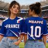 Sommer 2026 Neues Damen Frankreich Print NR.10 Mbappé Trikot Rundhals Kurzarm Trikot Cheerleader Crop Top T-Shirt Fans Geschenk