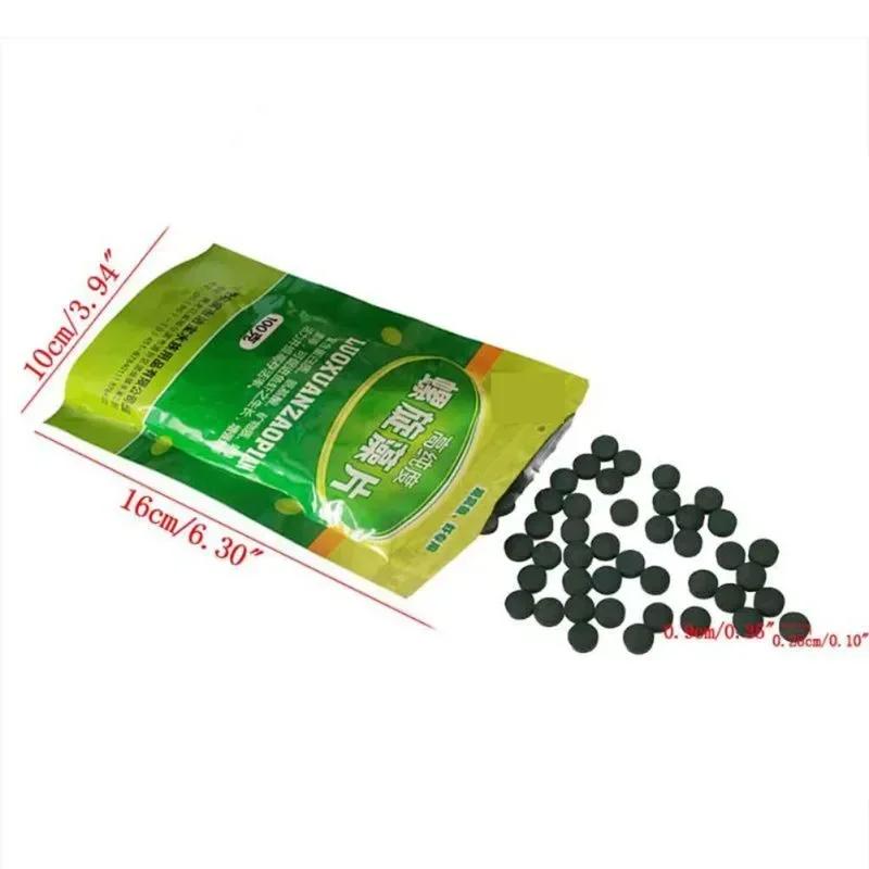 100 Stück Spirulina-Tabletten Fischfutter Spiralalgen Anreicherung Lieblingsfischfutter Behälter Aquarium Rote Garnelen Fischfutter Haustierbedarf