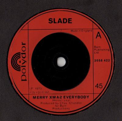 7inch Record SLADE - Merry Xmas Everybody 2058422 Polydor 1973 UK Rock Used
