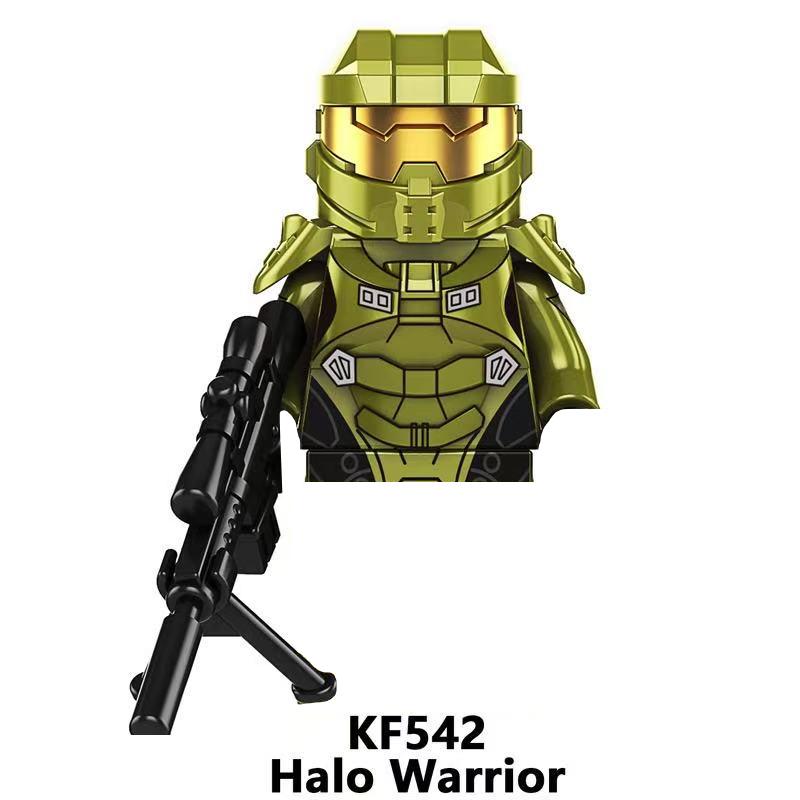 Hot movie Game character Halo Warrior building block army soldier children's brick toy assembly DIY block collection gift