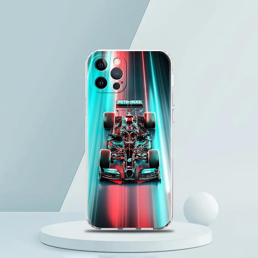 Soft TPU Transparent Phone Case Cover for iPhone 16 15 14 13 12 11 Pro Max XR 8 7 Plus XR Shell Nurburgring F1 Circuit Pattern