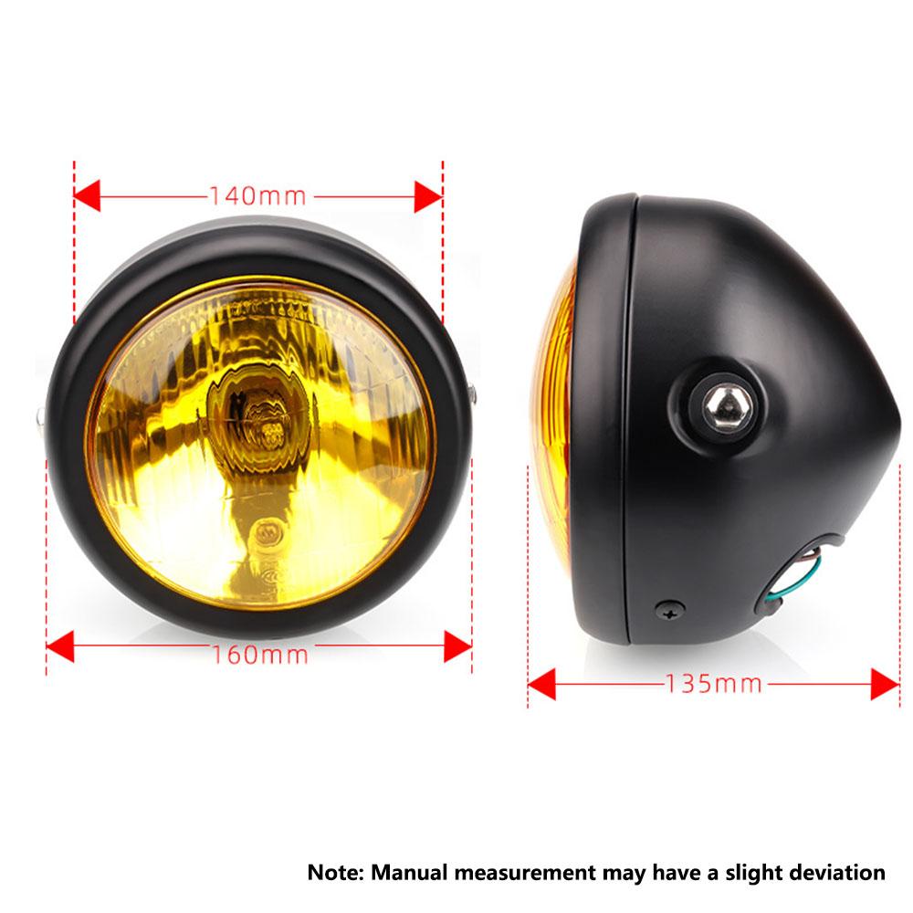 5.75 Inch Retro Motorcycle Headlights Modified Universal 12V High Low Beam Headlights Iron Shell Circular Motorcycle Headlights