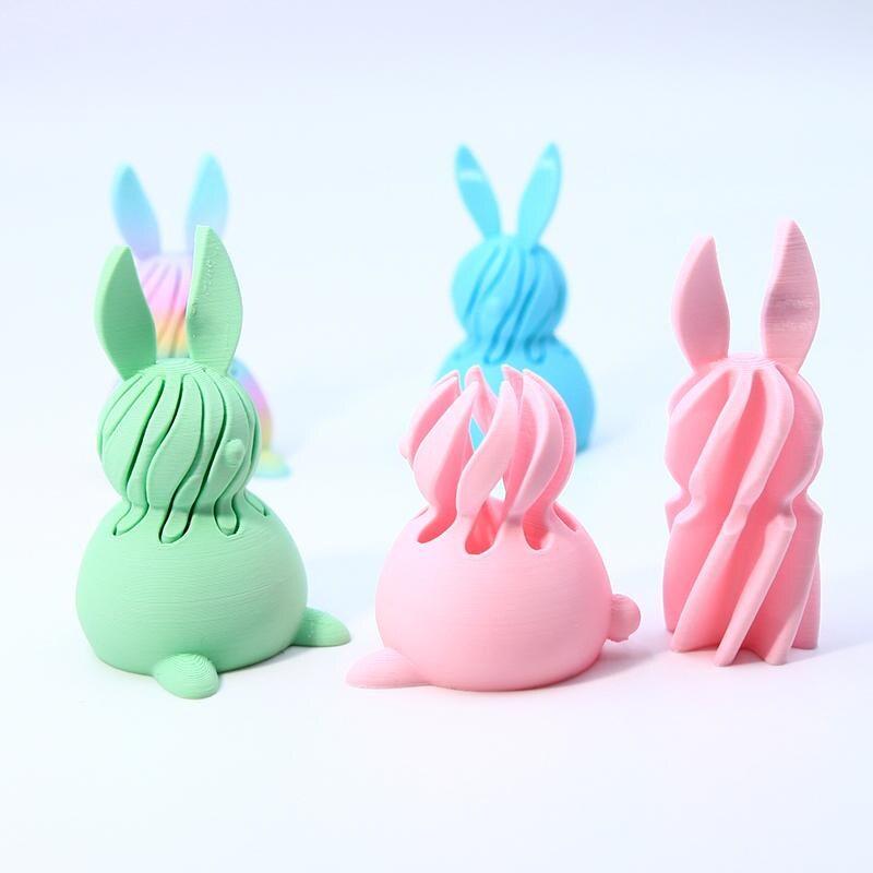 3D Printed Rabbit Spiral Tower Rotating Toy Decompression Gourd Spiral Cone Children'S Gift Home Decor