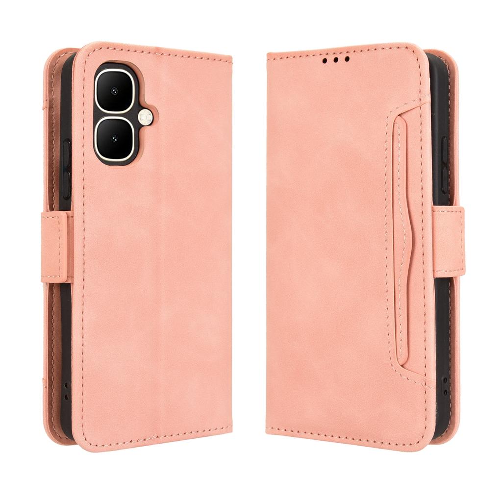 For TECNO Pop 10/Infinix Smart 10 Leather Case Phone Wallet Cover with Multiple Card Slots