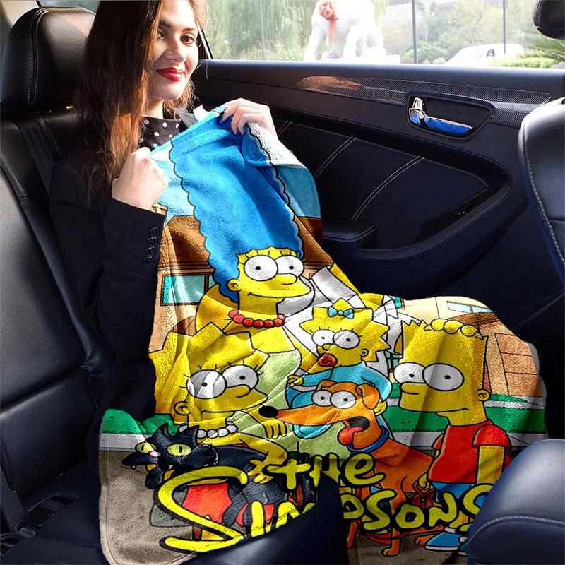 1pc,The Simpsons Family Portrait Blanket Perfect for Home Decor, Couch Cover, Outdoor Use, Travel