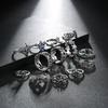 13Pcs/set New Arrival Vintage Crystal Ring Elegant Finger Ring Sets Women Accessories Jewelry