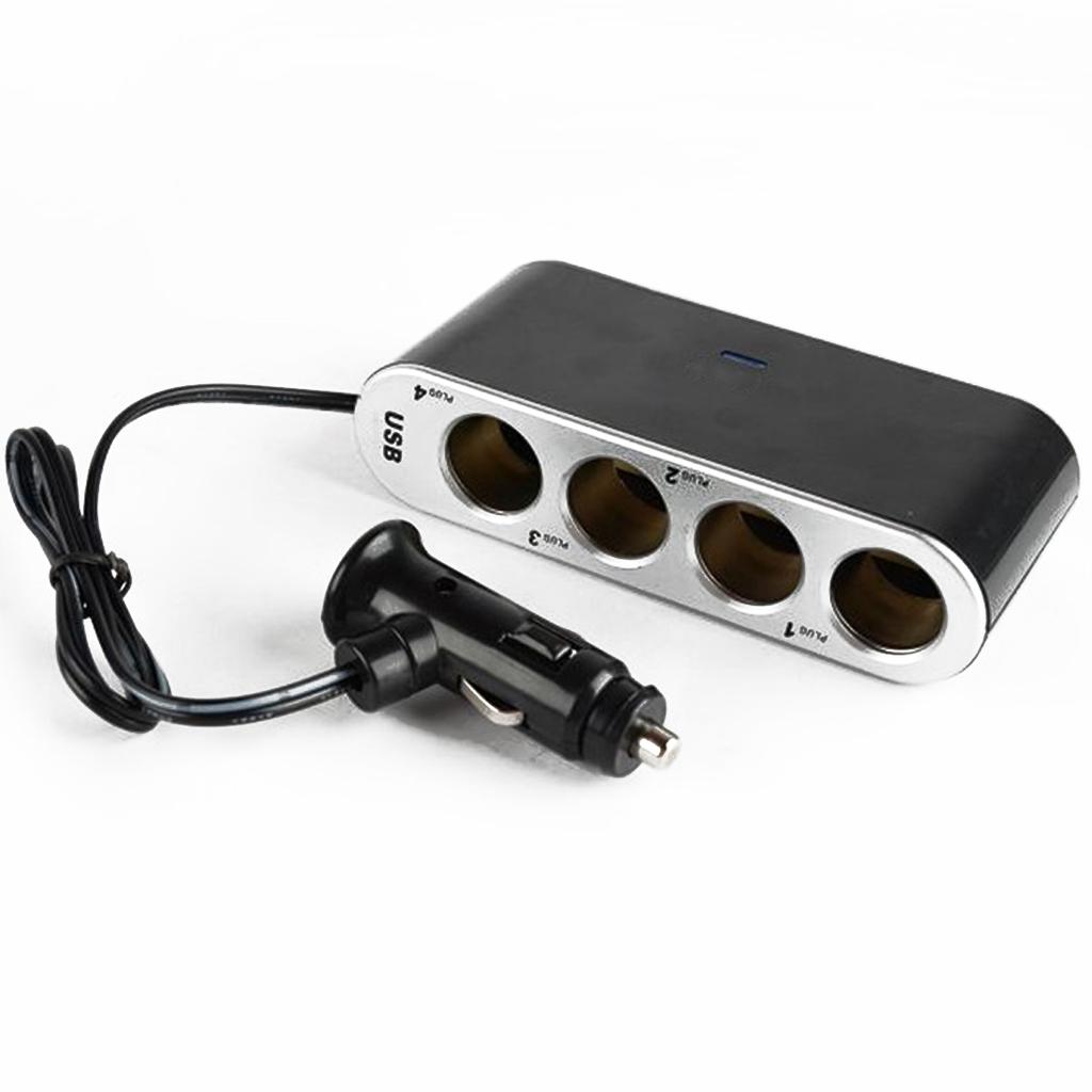 Buy 4 Way Multi Socket Car Charger Vehicle Auto Car Cigarette Lighter