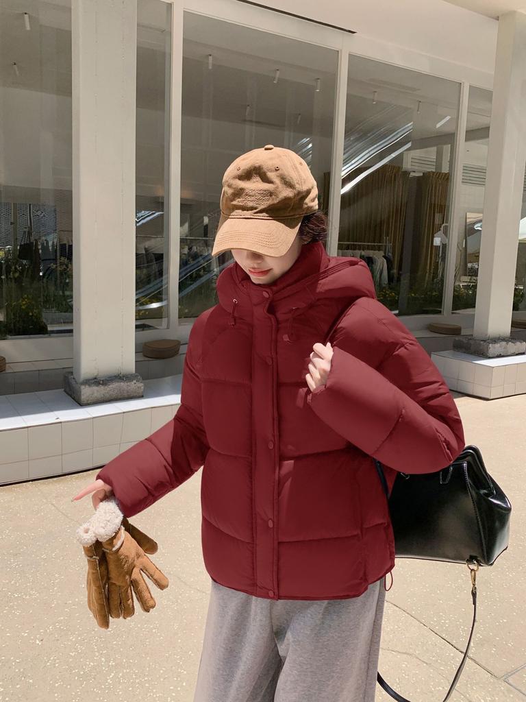 Down cotton clothes 2025 winter new loose women look thin foreign style small people look tall warm short coat tide