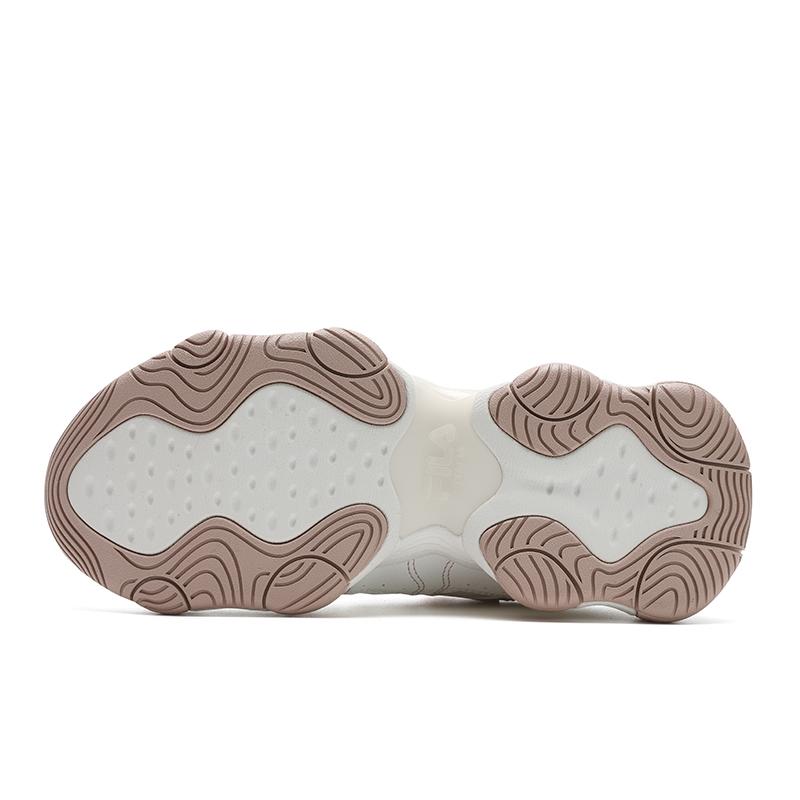 New FILA Abrasion Resistant Breathable Coverage Support Low Top Running Shoes Women's White Gray F12W532165FWR