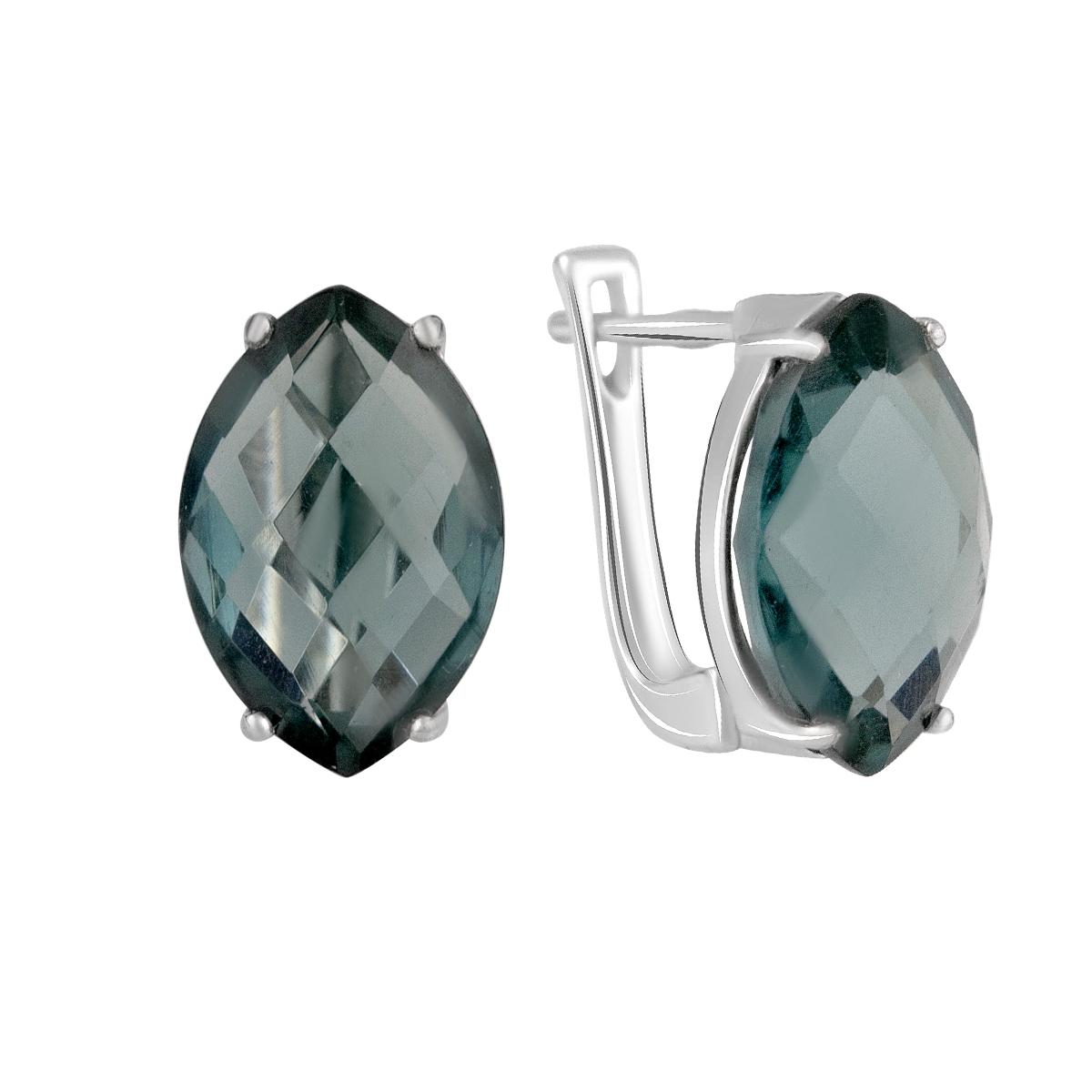 

Срібні сережки з керамікою Лондон Блю 9.122ct (2127376)