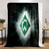 Green Diamond Logo Designed Flannel Blanket for Bedroom, Living Room, Sofa, and Nap