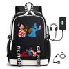 Large Capacity Backpack Printed Student USB School Bag