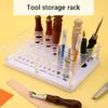 PVC Leather Tool Storage Rack with Multiple Holes Punch Craft Tool Organizer Shelf Suitable for Professional Technicians