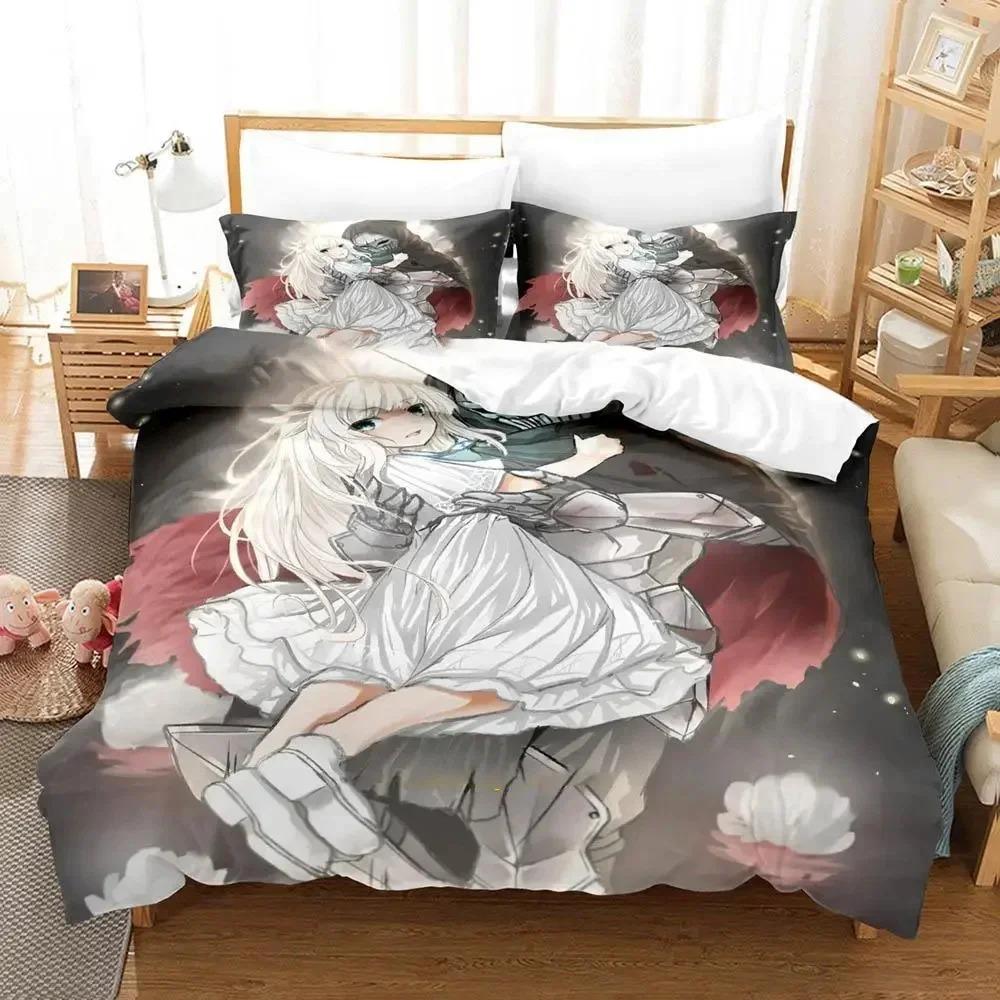 Ender Lilies Quietus of the Knights Beding Set 3D Printed Suitable for Bedrom Soft with Soft Fabric Duvet Cover Set With Pilowcases Home Textile