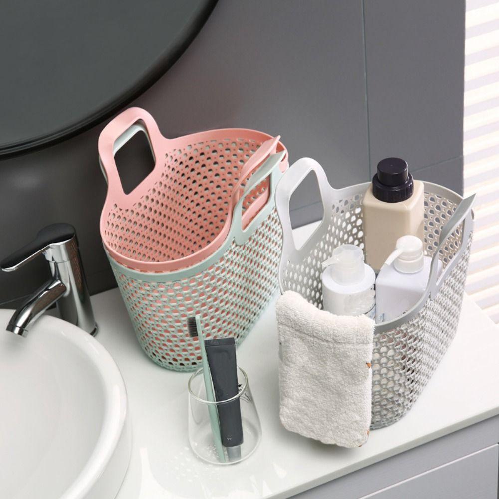 Multifunctional Shower Basket Large Capacity Washing Basket Portable Hollow Out Storage Basket
