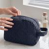 Lightweight Striped Cosmetic Bag Portable Makeup Bag New Storage Bag Daily Use