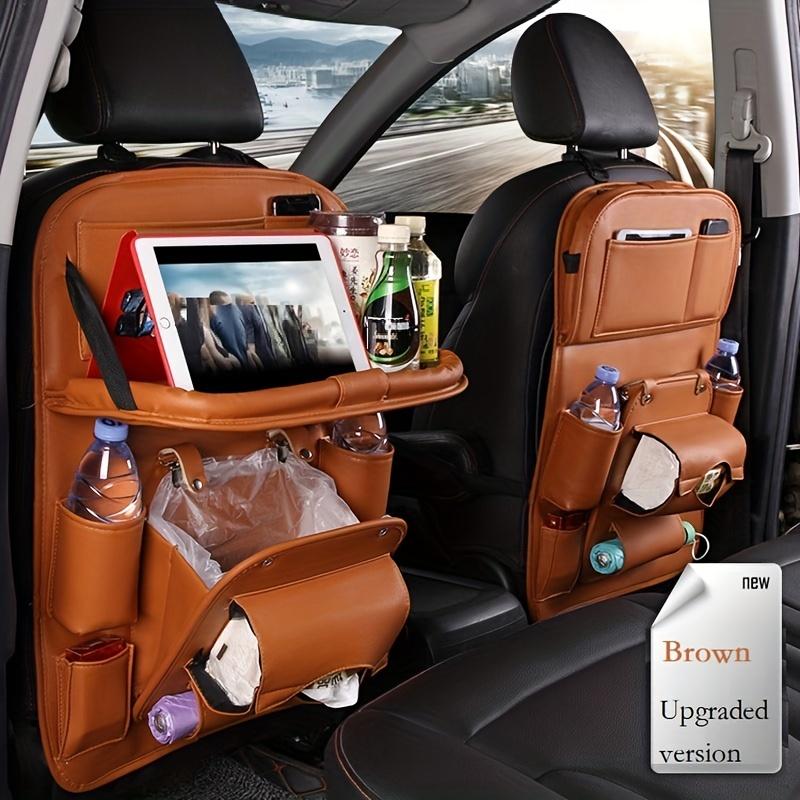 Multifunctional Car Trunk Hanging Bag Seat Back Organizer With Dining Table Tray Interior Accessories For Garbage And Storage