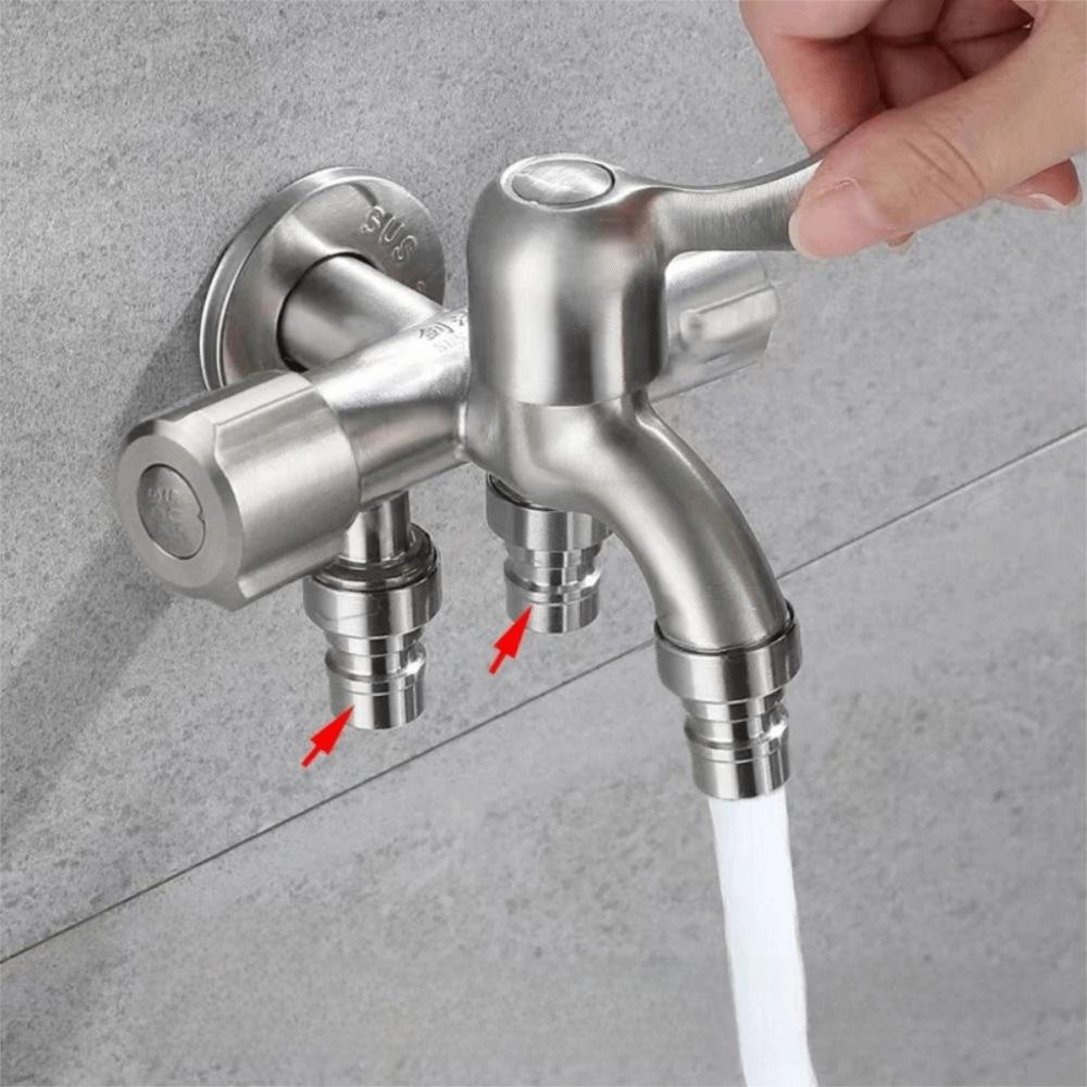 One In Three Out Stainless Steel Faucet with Tape Angle Valve Faucet  Domestic Use