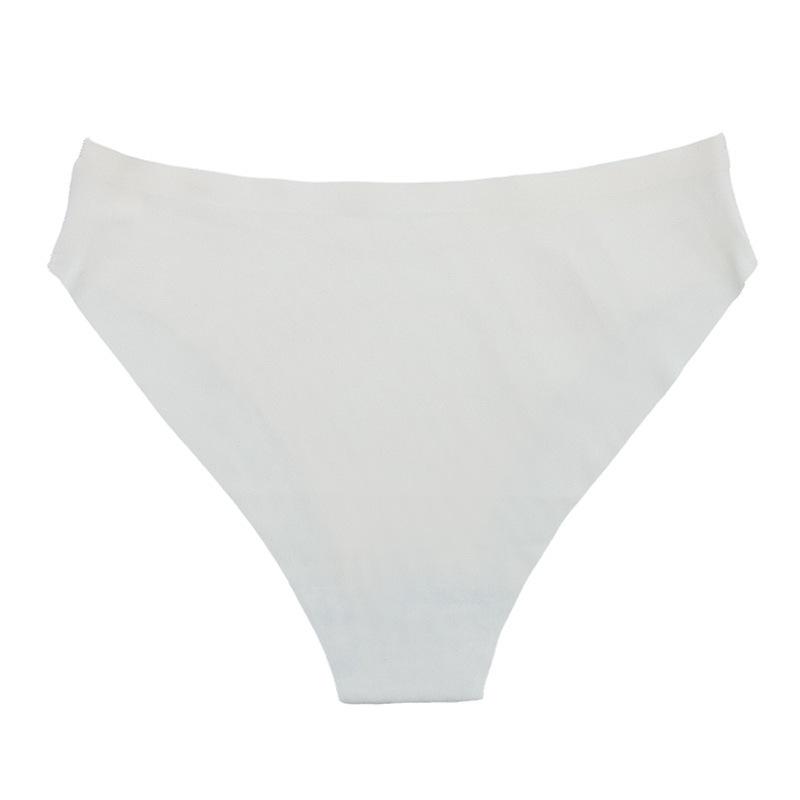 Women Summer Sexy Pure Color Exercise Yoga Seamless Comfortable Antibacterial Waist Triangle Briefs