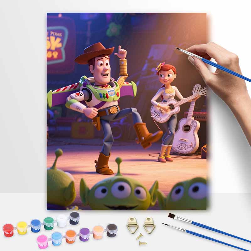 Disney Toy Story Digital Oil Painting Art Kit Handmade Coloring Painting Home Decor