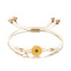 Braccialetti Semplici Girasole per Donna Intrecciati a Mano Moda Colorati Margherita Braccialetto Regolabile Amicizia Buona Fortuna Gioielli Regalo