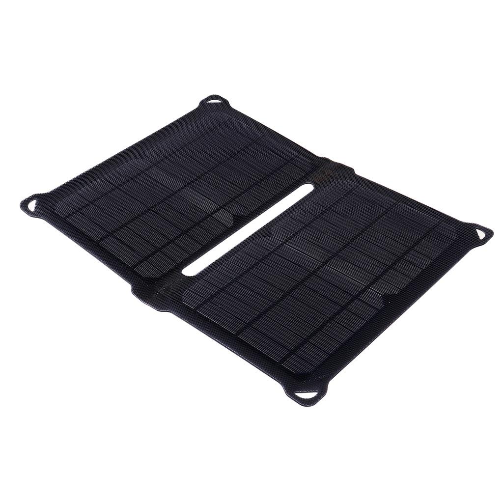 Outdoor Sunpower Foldable Solar Panels Portable Solar Charger 2 USB Port for Phone Traveling Camping Hiking Black 100W 5V