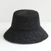 NEW Fashion Raffia Straw Bucket Hat Women Summer Bikini Beach Hat Female Korean Travel Sun Protection Breathable Fisherman Hat