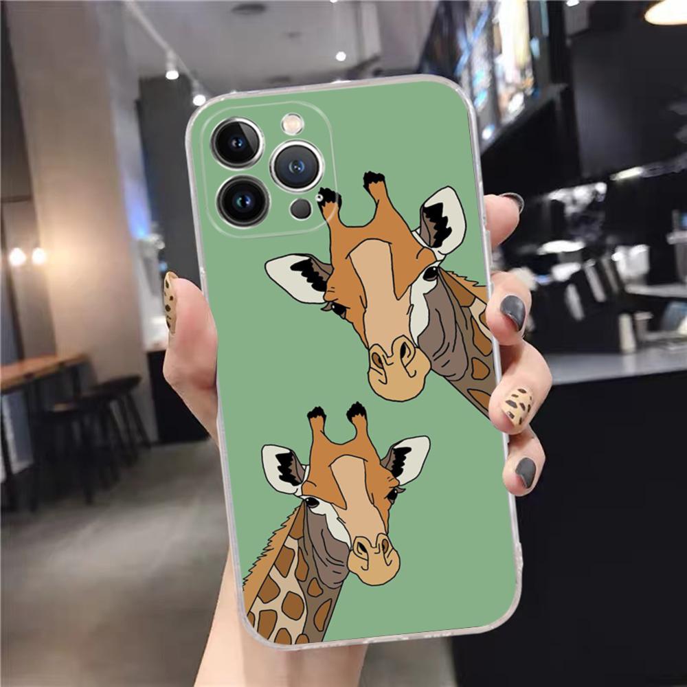 giraffe illustration Phone Case For iPhone 15 14 11 12 13 Mini Pro XS Max Cover 6 7 8 Plus X XR SE 2020 Funda Shell